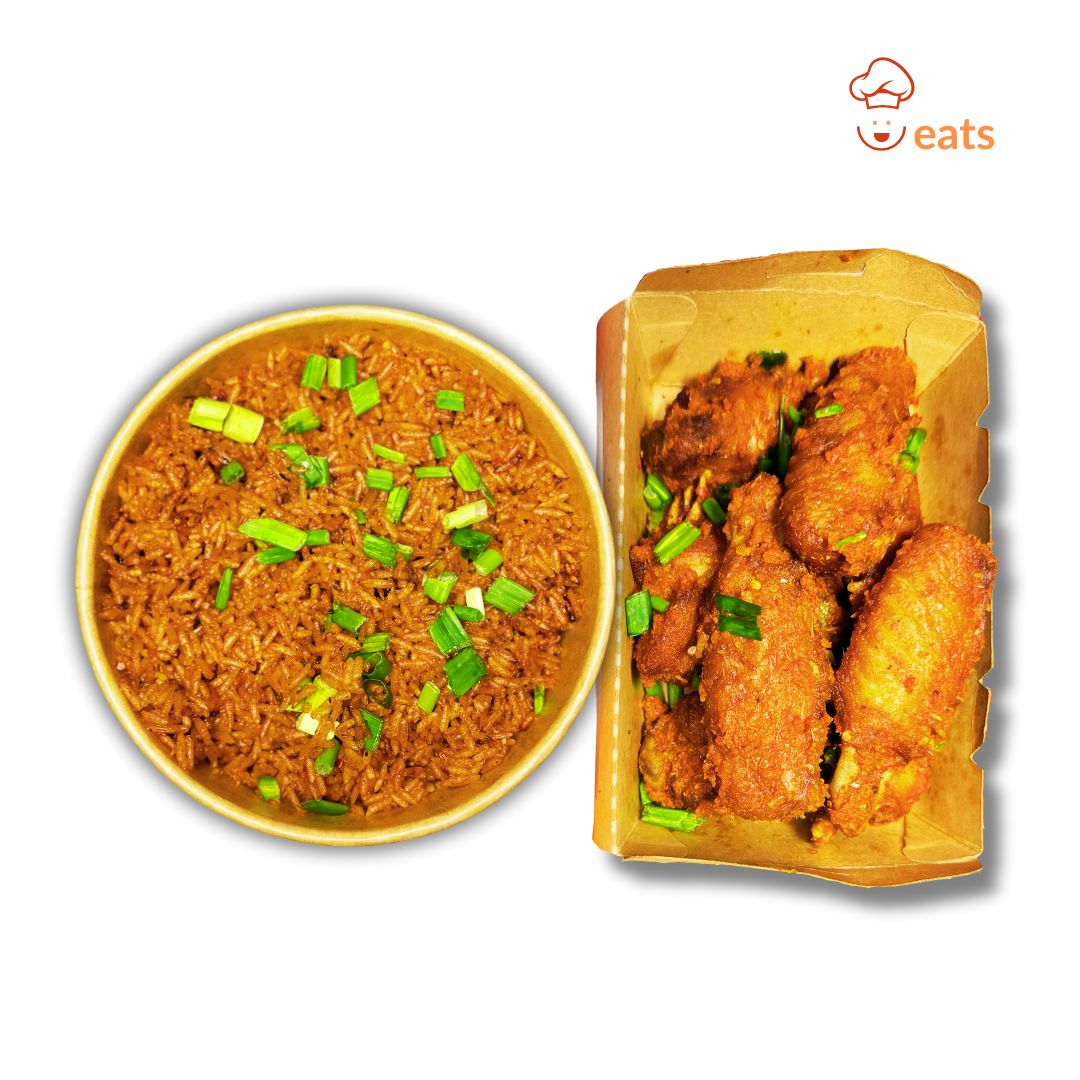 Jollof & chicken wings combo